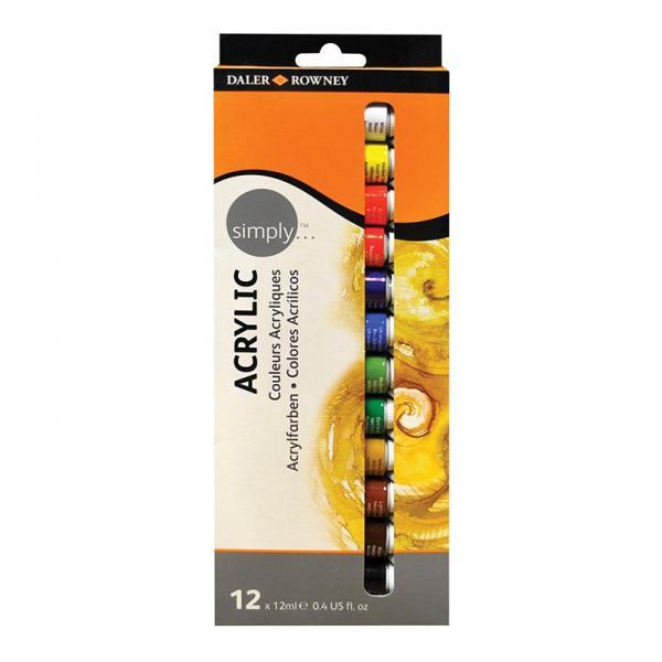 ACRILICO SIMPLY 12ML X12 (x U.)