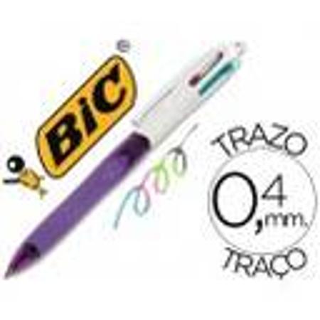 BOLIGRAFO BIC MULTI 4 COLORES CLASICO / FASHION 1.0MM - 9308630 / 9308639 (x U.)