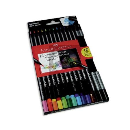 LAPIZ COLOR FABER SUPERSOFT X12 + 2 GRAFITOS - 210712 (x U.)