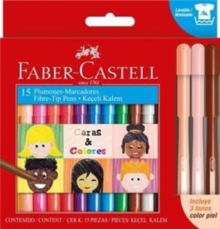 FIBRA FABER FIESTA X12 + 3 TONOS PIEL - 555343 (x U.)