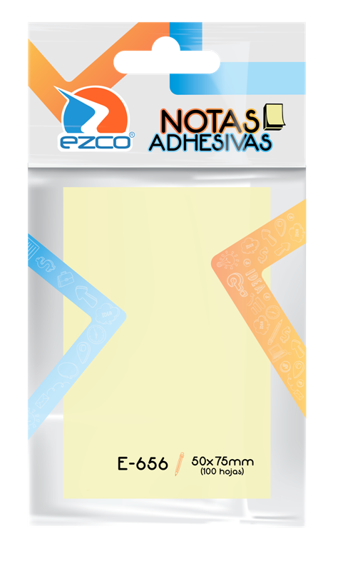TACO ADHESIVO EZCO 75X50 100H AM E- 656 (x U.)