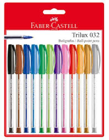 BOLIGRAFO FABER TRILUX SET ILUSTRACION X12 (x U.)