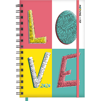 CUADERNO A6 MOOVING 96H COSIDO FLEX C/ ELASTICO (x U.)