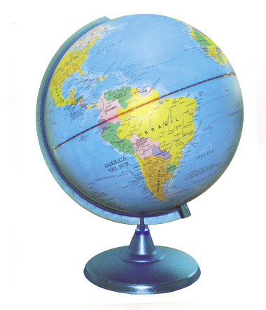 GLOBO TERRAQUEO BASE PLASTICA 30CM (x U.)