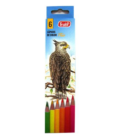 LAPIZ COLOR TRABI X6 FLUO - 65790
