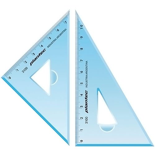 SET ESCUADRA PLANTEC 45 Y 60 12CM (x U.)
