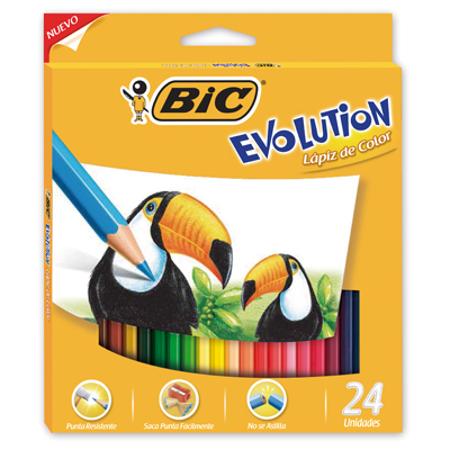 LAPIZ COLOR BIC X24 EVOLUTION +2 (x U.)