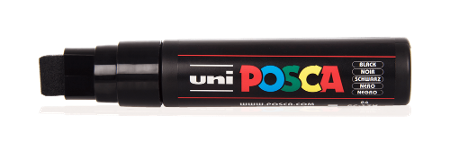 MARCADOR POSCA PC-17K PUNTA CUADRADA NE (x U.)