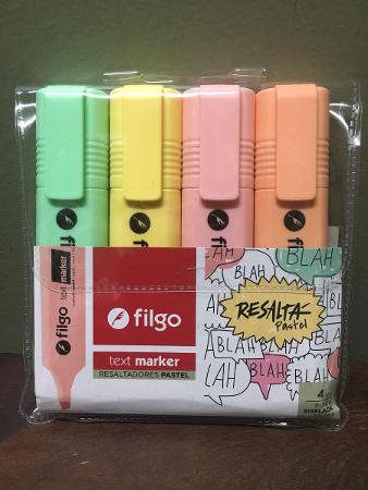 RESALTADOR FILGO TEXT X4 ESSENTIAL (x U.)