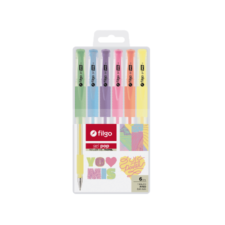 ROLLER FILGO GEL POP FLUO 0.8 X6 (x U.)