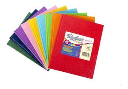 CUADERNO 19X24 TRIUNFANTE 123 50H CUADRO RO (x U.)