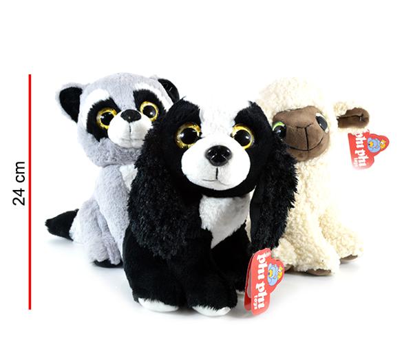PELUCHE OSO MAPACHE OVEJA 7870 (x bli.)