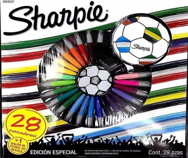 MARCADOR SHARPIE FINO X28 FUTBOL (x U.)