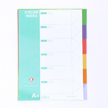 SEPARADOR THE PEL A4 PLASTICO X6 (x U.)