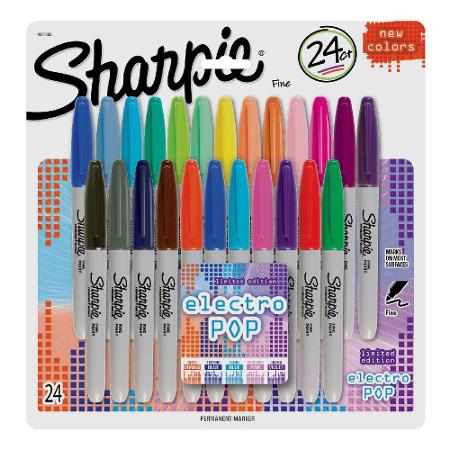 MARCADOR SHARPIE FINO X24 ELECTRO POP (x U.)