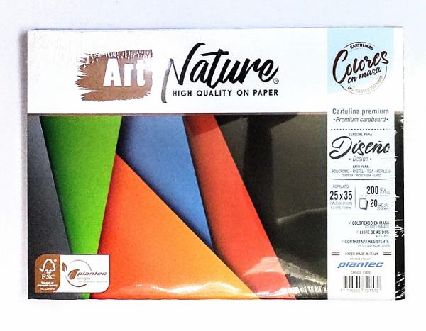 BLOCK CARTULINA COLOR 200GR 17X25 20H -13821 (x U.)