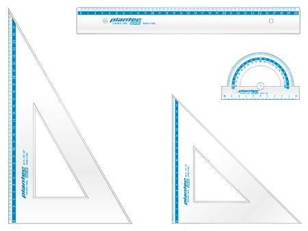 SET ESCUADRA DOZENT 30CM 45 Y 60 - 12674 (x U.)