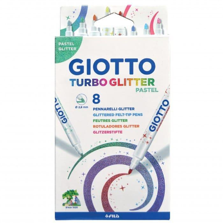 MARCADOR GIOTTO TURBO GLITTER X8 (x U.)