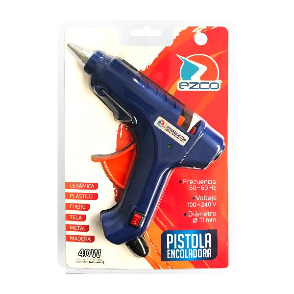 PISTOLA ENCOLADORA EZCO 40W - SILICONA GRUESA (x U.)