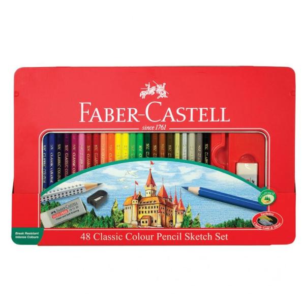 LAPIZ COLOR FABER X48 LATA (x U.)