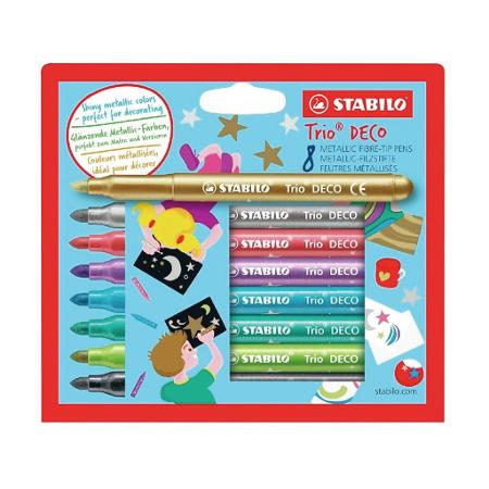 MARCADOR STABILO TRIO DECO METALIZADO X8 (x U.)