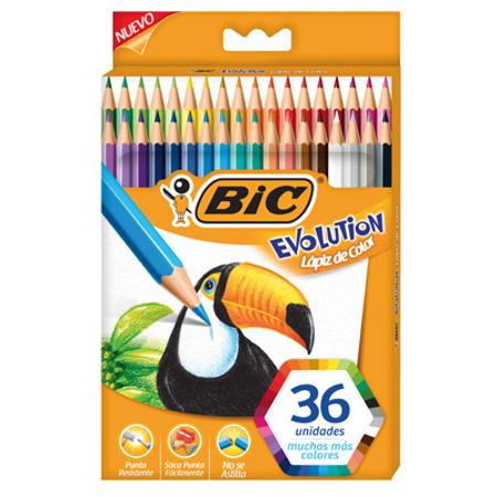 LAPIZ COLOR BIC X36 EVOLUTION (x U.)