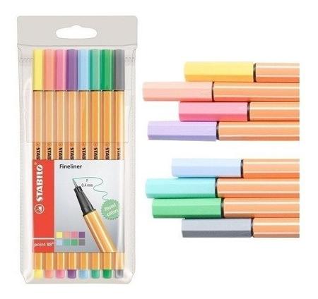 MICROFIBRA STABILO POINT 88 X8 PASTEL (x U.)