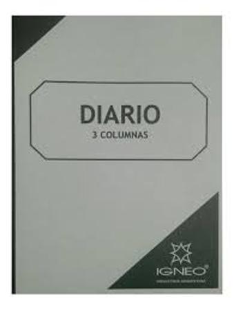 LIBRO DIARIO/ CAJA IGNEO 3 COL TF 25 FOLIOS (x U.)