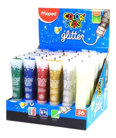 ADHESIVO GLITTER MAPED 10.5ML X9 (x U.)