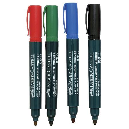 MARCADOR FABER 52 PERM RED VE (x U.)