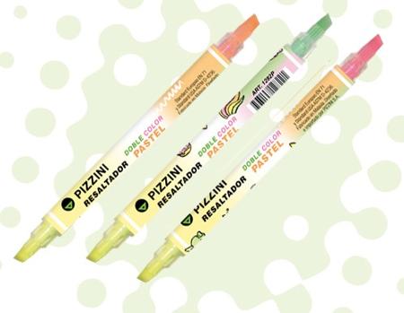 RESALTADOR PIZZINI DOBLE PUNTA PASTEL (x U.)