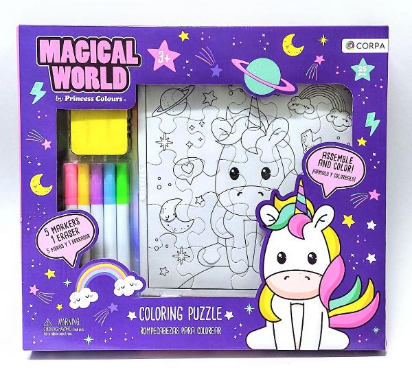 PUZZLE COLOREAR +4 FIBRA PRINCESS COLOURS 500 (x U.)