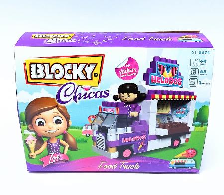 BLOCKY CHICAS FOOD TRUCK 65 PIEZAS 01-0674 (x U.)