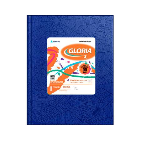 CUADERNO 19X24 GLORIA/ EPICA 90GR 48H CUADRO CH. AZ - 104381 (x U.)