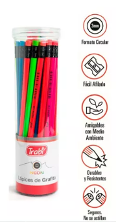 LAPIZ GRAFITO TRABI FLUO  - 7899