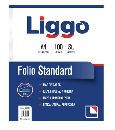FOLIO LIGGO A4 STD X100 (x U.)