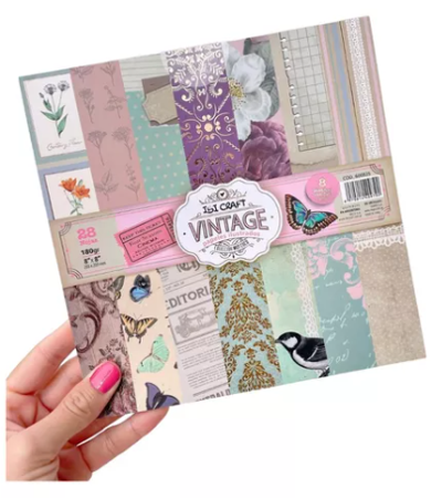 PAPEL IBI P/ SCRAP 5X13CM 180GR 36H VINTAGE - 600845 (x U.)