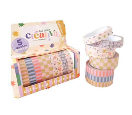 CINTA IBI WASHI TAPE BOX 4MT X 5 - 055765 (x U.)