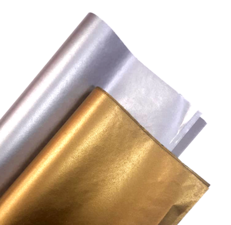 PAPEL BARRILETE ORO/ PLATA (x U.)