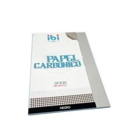 PAPEL CARBONICO IBI X50 NE (x paq.)