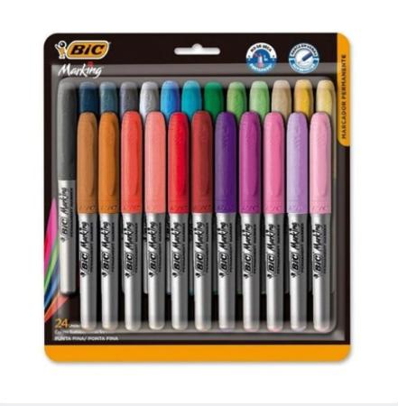 MARCADOR BIC PERM FINO X24 OFI25 (x U.)
