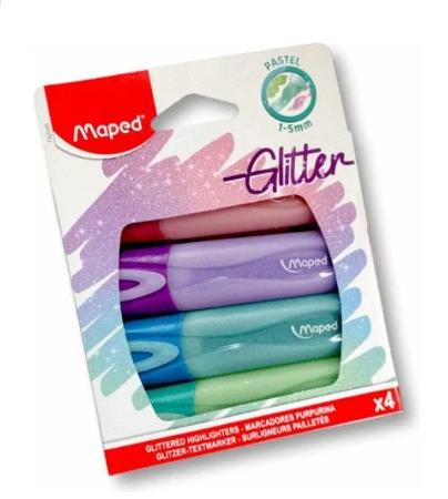 RESALTADOR MAPED METAL & GLITTER X4 (x U.)