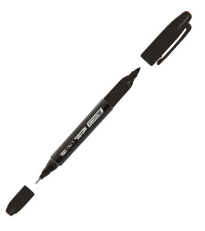 MARCADOR EZCO  2 PUNTAS NE (x U.)