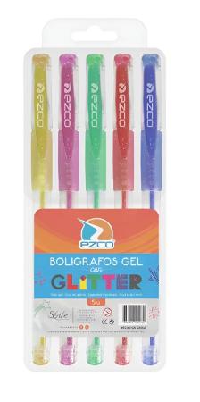 ROLLER EZCO GEL GLITTER X5 FLUO (x U.)