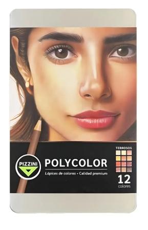 LAPIZ PIZZINI POLYCOLOR TERROSOS LATA X12  (5)  - LP12SET2 (x U.)