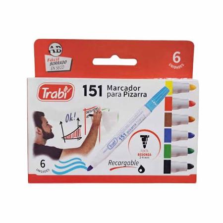 MARCADOR PIZARRA TRABI 151 SURT X6