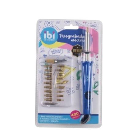 PIROGRABADOR LAPIZ IBI ( 21 PUNTAS + 2 ACCESORIOS) - 055940 (x U.)