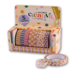 CINTA IBI WASHI TAPE 4MTX5 - 55770/ 55771 / 55772 / 55773 / 55776 / 55777 / 55779 (x U.)
