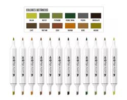 MARCADOR FILGO ARTISTICO DOBLE PUNTA X12 BOTANICOS (x U.)