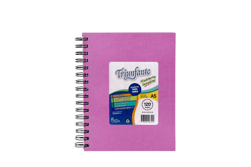 CUADERNO 16X21 TD TRIUNFANTE 120H VINILICA RAYAS (x U.)